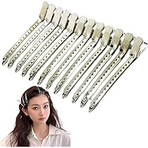 Amazon.co.jp: ダッカール ヘアクリップ プロ用 シルバー 95mm 12本